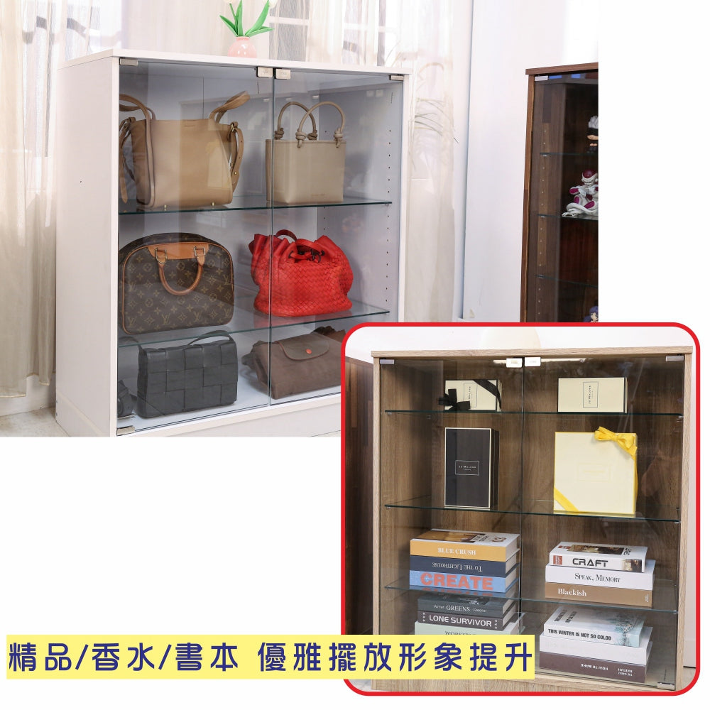 台灣製加大款 80*40cm 四層強化玻璃展示櫃(櫃子 模型櫃 公仔櫃 書櫃 收納櫃 置物櫃 玄 關櫃 GK)